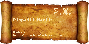 Pimpedli Matild névjegykártya